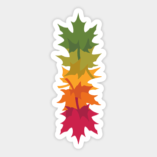 Falling Maple : Green Sticker